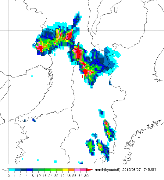 気象レーダー画像