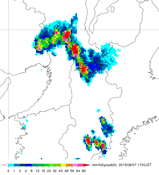 気象レーダー画像