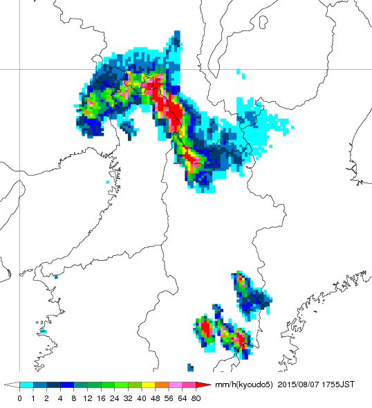 気象レーダー画像
