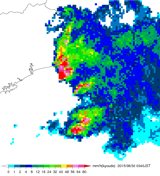 気象レーダー画像