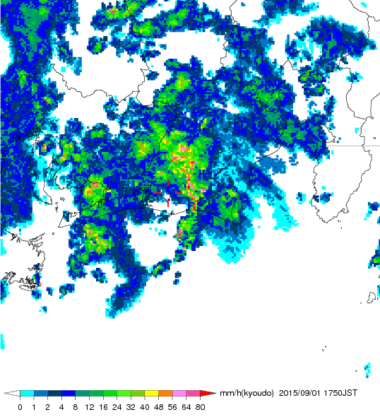 気象レーダー画像