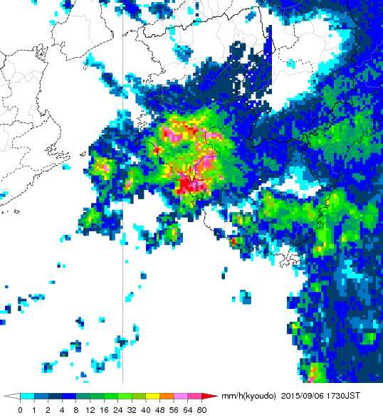 気象レーダー画像