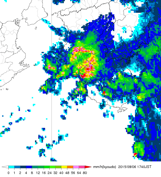 気象レーダー画像