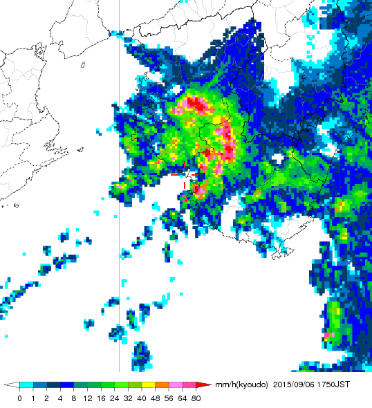 気象レーダー画像