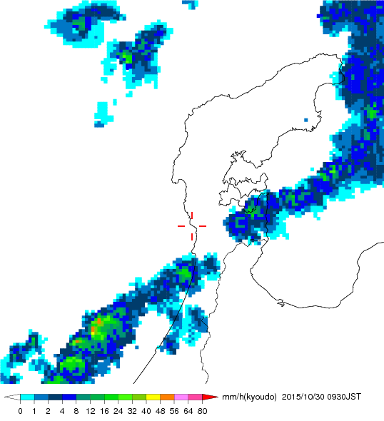 気象レーダー画像