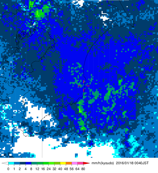 気象レーダー画像