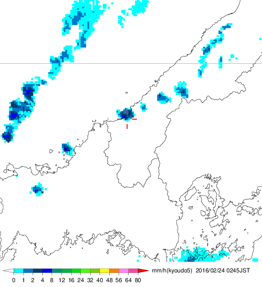 気象レーダー画像