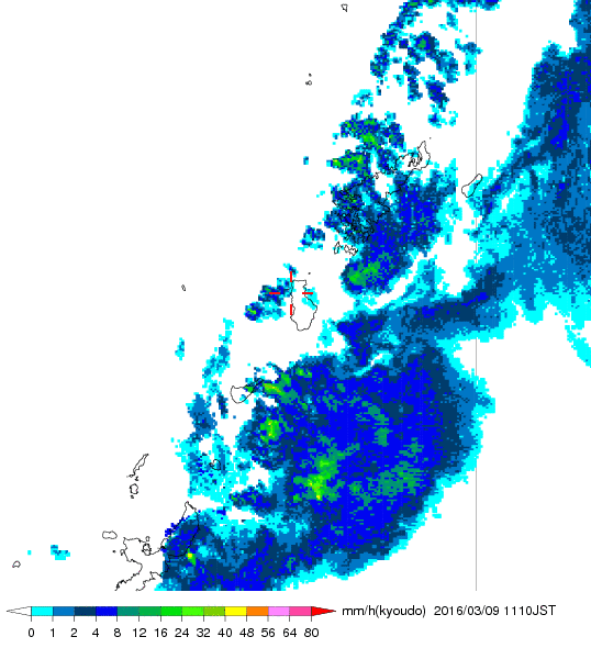 気象レーダー画像
