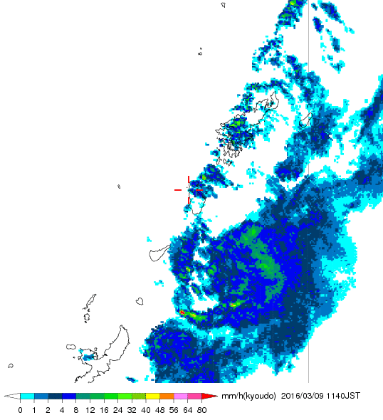 気象レーダー画像