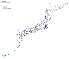 突風分布図