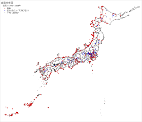 突風分布図