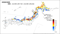 期間最深積雪の分布図