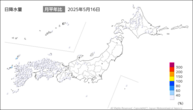 昨日の日降水量の分布図
