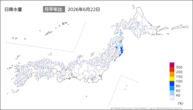 一昨日の日降水量の分布図