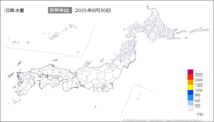 一昨日の日降水量の分布図