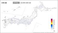 昨日の日降水量の分布図