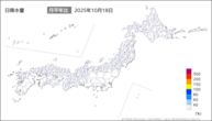 一昨日の日降水量の分布図