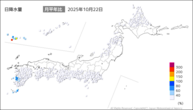 昨日の日降水量の分布図