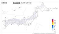今日の日降水量の分布図