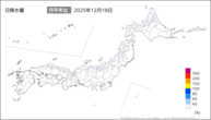 今日の日降水量の分布図