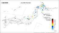 日最深積雪の分布図