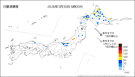 日最深積雪の分布図