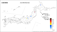 日最深積雪の分布図