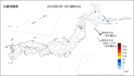 日最深積雪の分布図