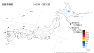 日最深積雪の分布図