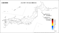 日最深積雪の分布図