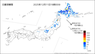 日最深積雪の分布図