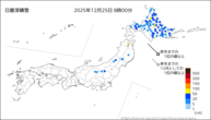 日最深積雪の分布図