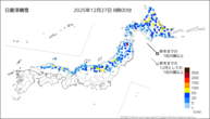 日最深積雪の分布図