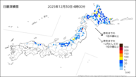 日最深積雪の分布図