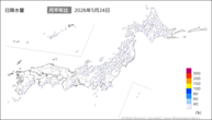 昨日の日降水量の分布図