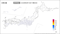 今日の日降水量の分布図
