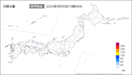 今日の日降水量の分布図