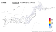 今日の日降水量の分布図