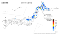日最深積雪の分布図