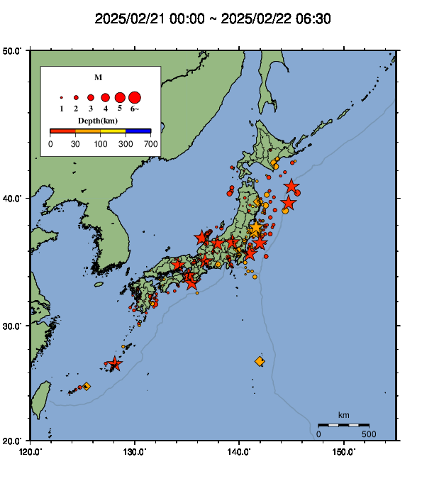 の 地震 今日