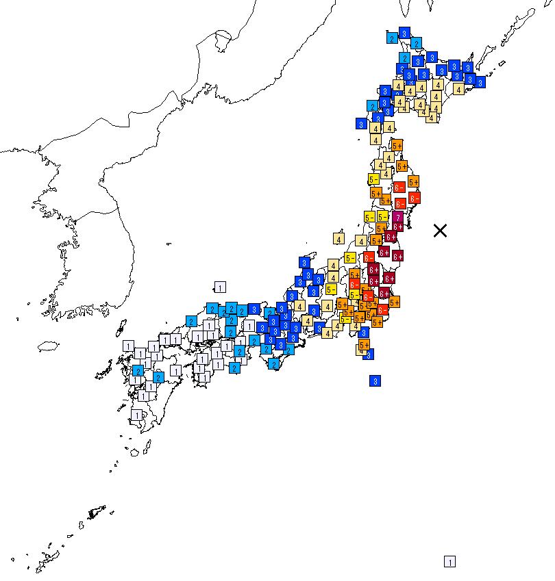 震度 3.11 東京