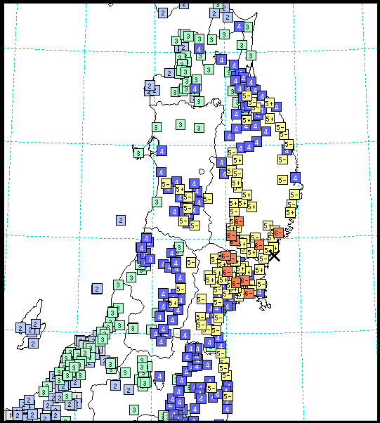 ◎震度分布図  