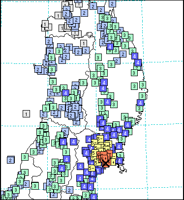 震度分布図