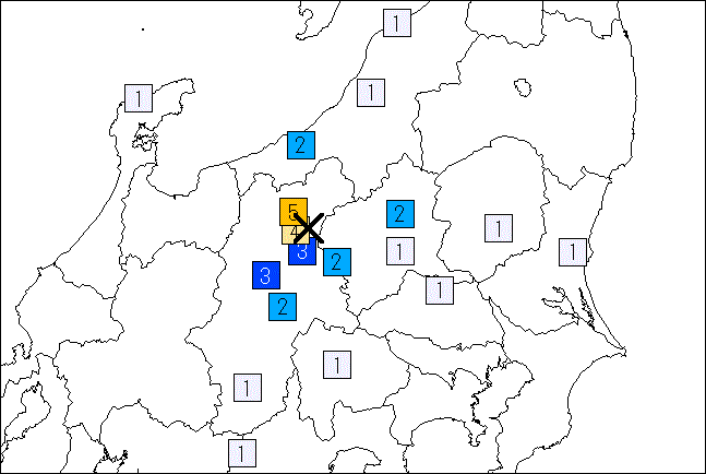 震度分布図