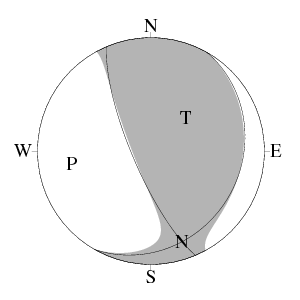 横ずれ成分を含む逆断層型のCMT解
