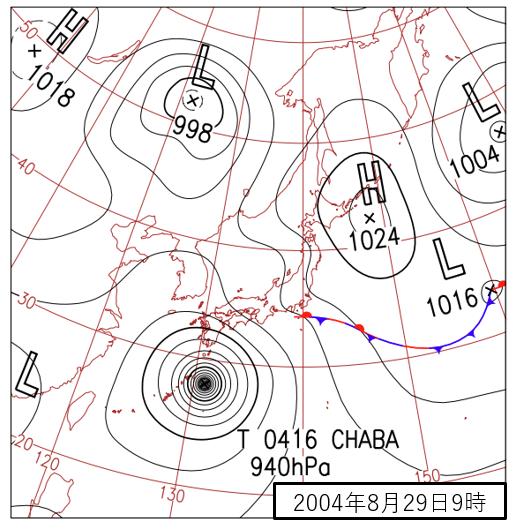 「8/29の天気図」