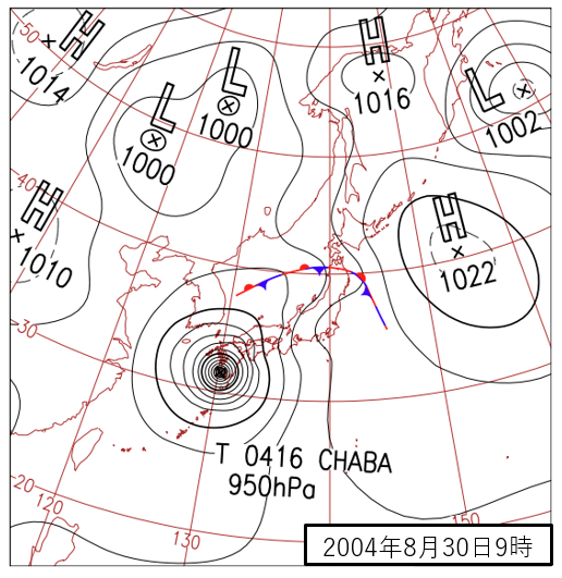 「8/30の天気図」