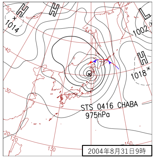 「8/31の天気図」