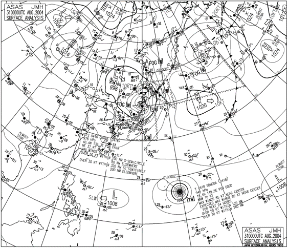 「8/31の天気図」