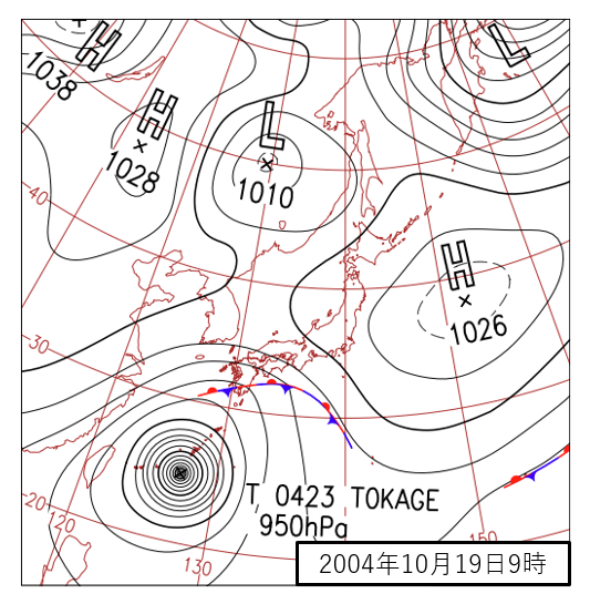 「10/19の天気図」